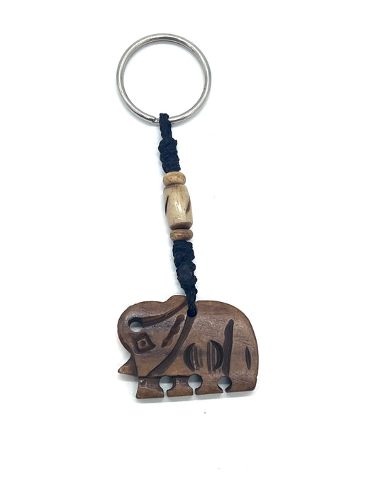 Elephant Design Bone Keyring