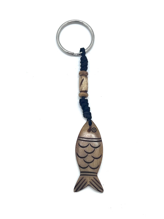 Fish  Design Bone Keyring