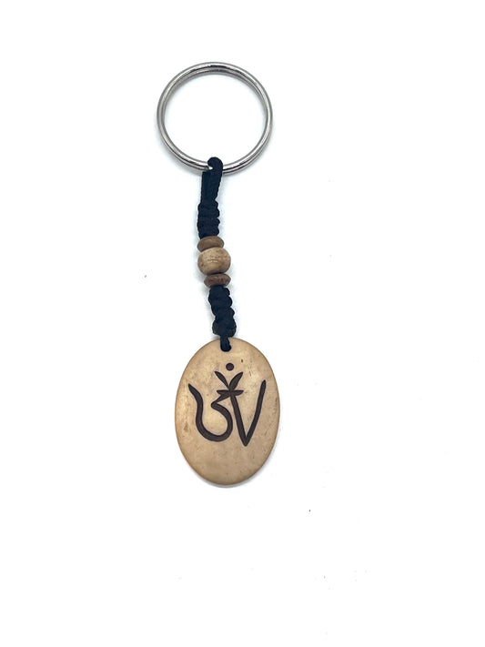 Tibetan Om Bone Keyring