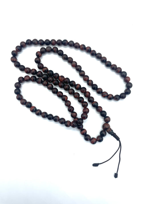 Red Tiger Eye 108 Prayer Beads